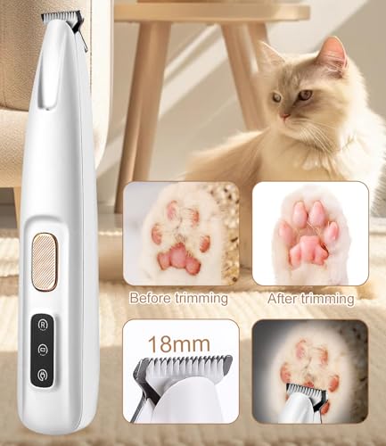 Image of Dog Clipper, Silent & Effective Pet Grooming with LED Light, USB Rechargeable for Cats & Dogs