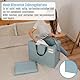 VENO 4 Stück Aufbewahrungstasche mit starke Griffe und Reißverschlüssen für Umzug, Camping, Kleideraufbewahrung, Reisetasche, Unterbett Aufbewahrungsbox (S Hellblau - 4-er Set)