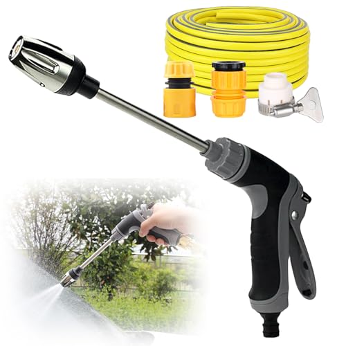 Waterblitz - Lavadora a presión, pistola de agua de alta presión ajustable, limpiador a presión 2025 con 3 modos de pulverización, pistola de lavado eléctrica para manguera de jardín (+ conector de