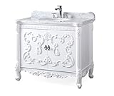 Benton Collection 40' Italian Carara Marble Bellissimo Bathroom Sink Vanity Model # TM-1091A
