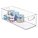 mDesign Plastic Art Supply Basket Storage Container Holder, Long Organizer Bins with Handles - for Home, Kitchen, Pantry Cabinet Organization - Holds Markers, Craft Sets - 2 Pack - Clear
