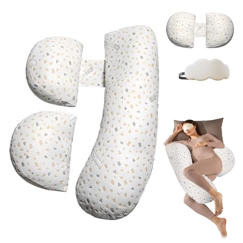 Gonggi 2Pcs Pregnancy Pillows for Sleeping Full Body Pillow Pregnancy Pillows Support for Back Hips Legs Upgraded Detachable Soft and Adjustable Pillow Cover