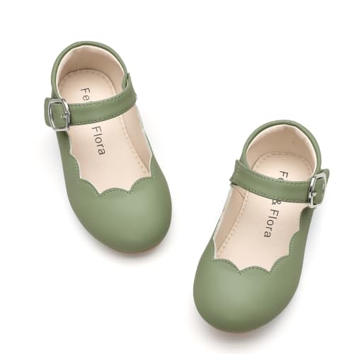 Image of Felix & Flora Toddler Flower Girl Dress Shoes - Baby Girl Ballet Mary Jane Flats for Party School Wedding