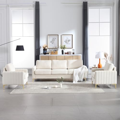 Sillón Plegable Moderna Terciopelo Beige miniatura 6
