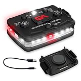 Guardian Angel Elite Series Safety Light, Beacon Device (White Front & White/Red Rear) Rechargeable, Magnetic, Hands-Free Wearable & Mountable LED Flashlight For First Responders, Firefighter & Rescue