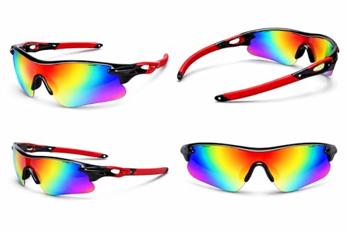 Image of Zynic Men's Stylish Sports Sunglasses with Case| UV400 Protection Classic Wrap Around Googles |Sports Shades for Driving,Cyclining Outdoor & Travel