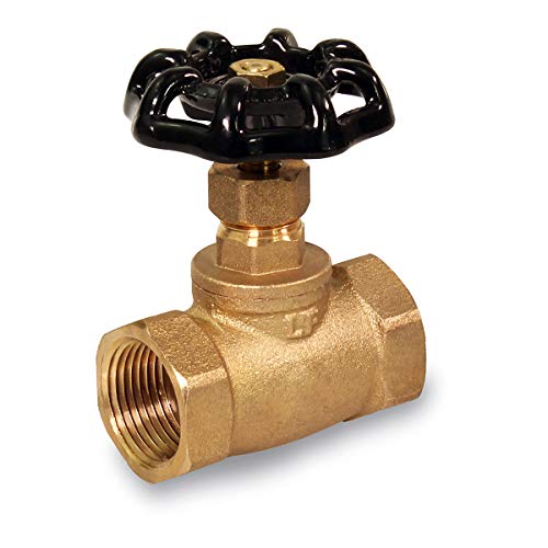 Everflow Supplies 73122-NL Straight Globe Valve 1/2-Inch IPS Threaded-Lead Free