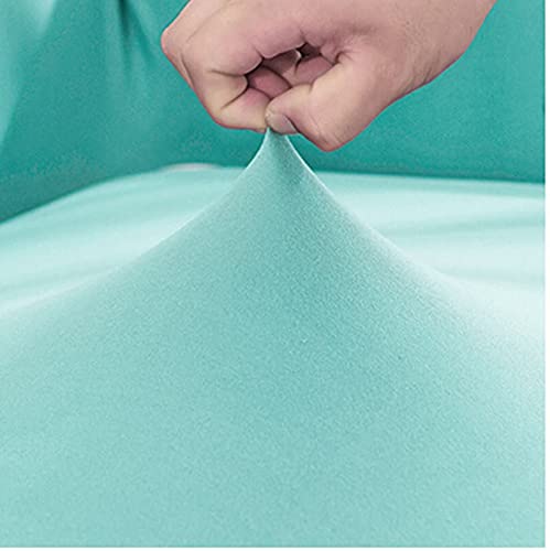 Housse de canapé d'angle 4+4 places bleu céleste extensible 235-300cm - 3