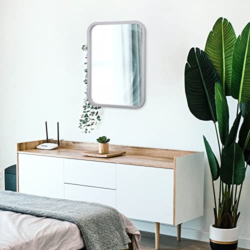 Bathroom Vanity Mirrors For Wall Small Rounded Rectangular Wall Mirror Full Length Farmhouse Grey Bathroom Mirror Home Decor #TOP4