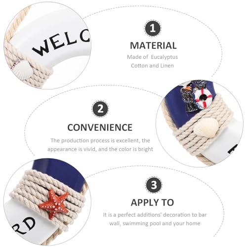 Accessoires plage TOKIDNY bouée décoration murale bois - 7
