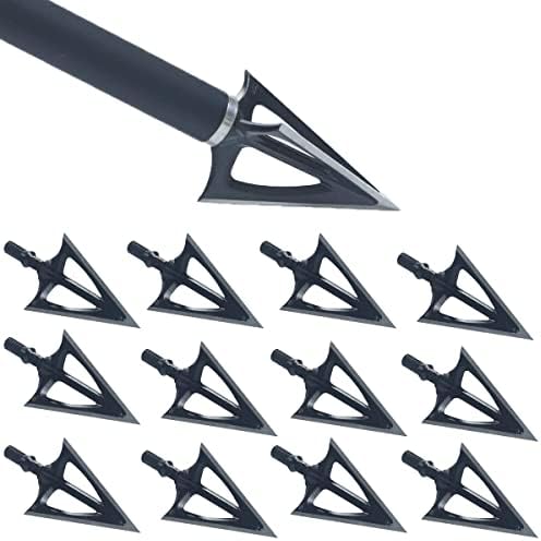 MiniXX Archery Fixed Broadheads 100 Grain Stainless Steel Bow Hunting Broadheads for Crossbow Recurve Bow and Compound Bow