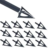 MiniXX Archery Fixed Broadheads 100 Grain Stainless Steel Bow Hunting Broadheads for Crossbow Recurv
