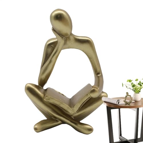 Estatua del Pensador,La Estatua del Pensador, Figuras de resina para decoración del hogar, estatua abstracta, Decoración De Escritorio, Figuras Decorativas Estéticas Para Librerías, Escritorios, Estan