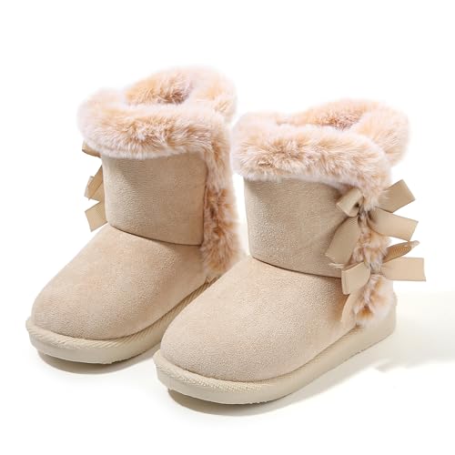 Image of Femizee Girls Boys Warm Winter Boots Kids Outdoor Snow Boots(Toddler /Little Kid)