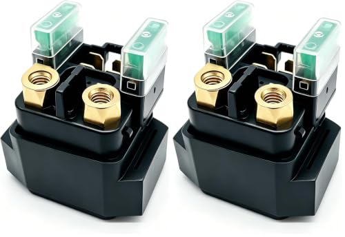 Image of Starter Solenoid for Yamaha ATV YFM 350 400 450 660 Raptor Grizzly, Relay for Yamaha Kodiak Wolverine Big Bear 2003 2004 2005 2006 2007 2008 (Pack of 2)