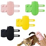 4 Pcs Cat Self Groomer,Cat Face Scratchers,Silicone Self Groomer For Indoor,Corner Scratcher,Head For Climbing Frames & Table Legs, Reduces Shedding, Scratching & Itchiness