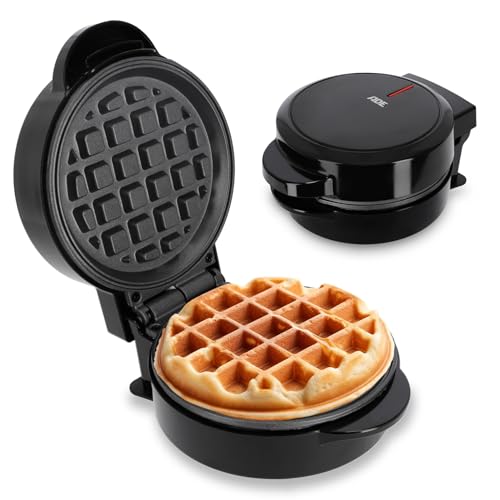 ADE Mini Piastra per Waffle, 550 W, Nero