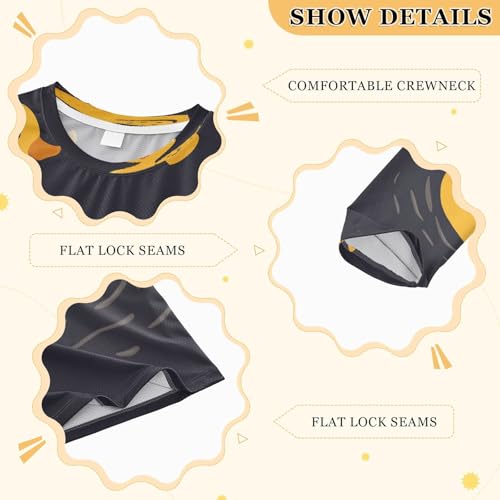 Duck Hearts on Black Boys Rash Guard Long Sleeve UPF 50+ Boys Swim Shirt Quick Dry Shirt for 3-12 Years3