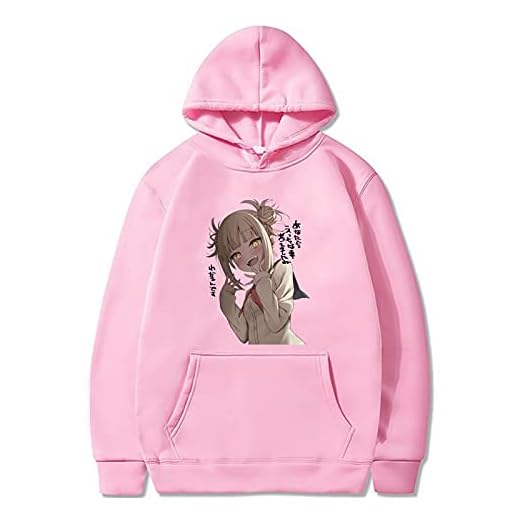 flowereyes My Hero Academia Himiko Toga Hoodie Långärmad Pullover Anime Hoodie Sweatshirt för vuxna