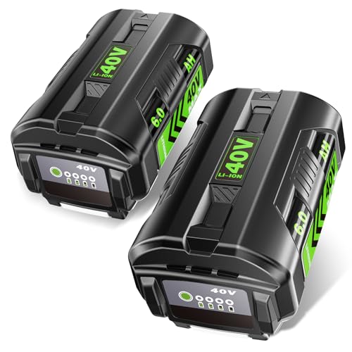 6.0Ah OP4026A Replacement for Ryobi 40V Battery Lithium Compatible with Ryobi 40 Volt Battery OP4026A OP4015 OP4040 OP40201 OP4050A OP4015 OP40261 OP4030 OP40401 OP4060 Power Tools