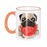 スイカを食べている アニメ マグカップ 陶器 マグ スープ マグカップ カップ コーヒーカップ ティーカップ Mug 330ml 磁器 耐熱 食器洗浄機対応 簡潔 人気 かわいい おしゃれ 両面プリント 家庭用 キチン用 プレゼント