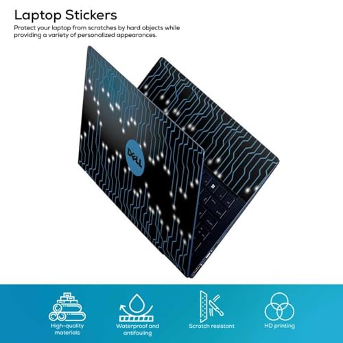 Image of Galaxsia DL238 Top+Wrist Pad Vinyl Laptop Skin /Sticker /Cover for 15 to 15.6 Inches Laptops Laminated-Removable-HD Quality Compatible for Dell-(15x10 Inches)