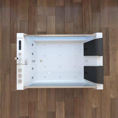 Home Deluxe - Whirlpool Badewanne - ATLANTIC XL - Maße: 180 x 120 x 60 cm - inkl. Heizung, Massagefunktion und kompl. Zubehör I Wanne für 2 Personen, Indoor Pool