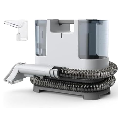 Carpet and Upholstery Cleaner with Powerful Suction, Double Water Tank, Hose for Deep Cleaning Rugs, Couches, and Auto Detailing