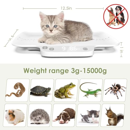 Image of Dog Scale for Small Dogs,with Hold funtion,Kitten Scale,Accuracy1g /0.035 oz, Max15 kg / 33 lbs, Suitable for Newborn Pets, Kitten,Chihuahua,Cats