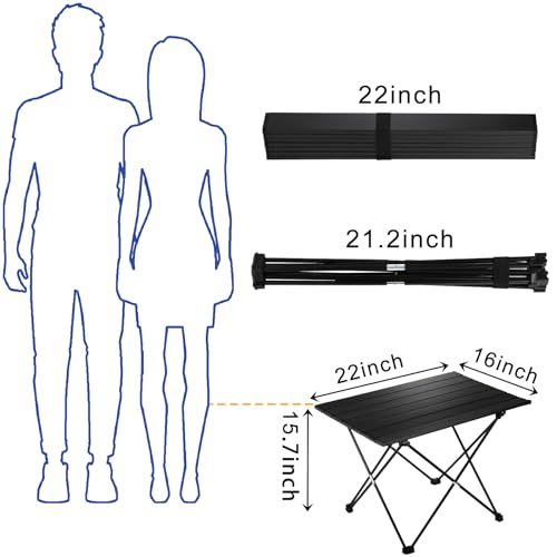 SOUJOY-Camping-Side-Table-Portable-Large-Size-Folding-Beach-Table-22L-x-16W-x-157H-Aluminum-Picnic-Backpacking-Table-for-Outdoor-Cooking-BBQ-Hiking-Boat-Travel