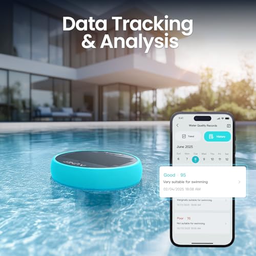 Image of AIPER HydroSync Smart Pool Monitor, 24 /7 Automatic Water Testing for Pools, Hot Tubs & Spas, 5-in-1 Accurate Digital Tester, App Control, Customized Optimization Tips