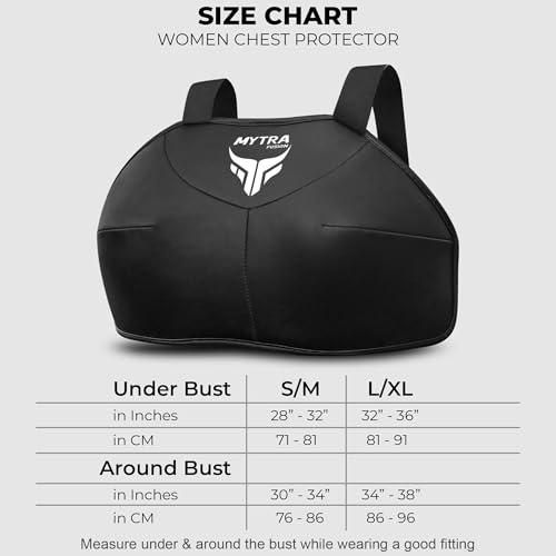 Mytra Fusion Protège-Poitrine Femme pour Arts Martiaux, Boxe, Taekwondo & Karaté – Protecteur Corporel Sportif Léger pour Entraînement et Sparring des Femmes (Noire, S/M) – vue 5