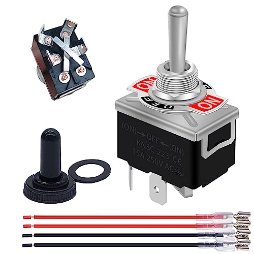 weideer Momentary Reverse Polarity Switch 12V 30A Motor Control RV Jack Switch DPDT 4 Pin...