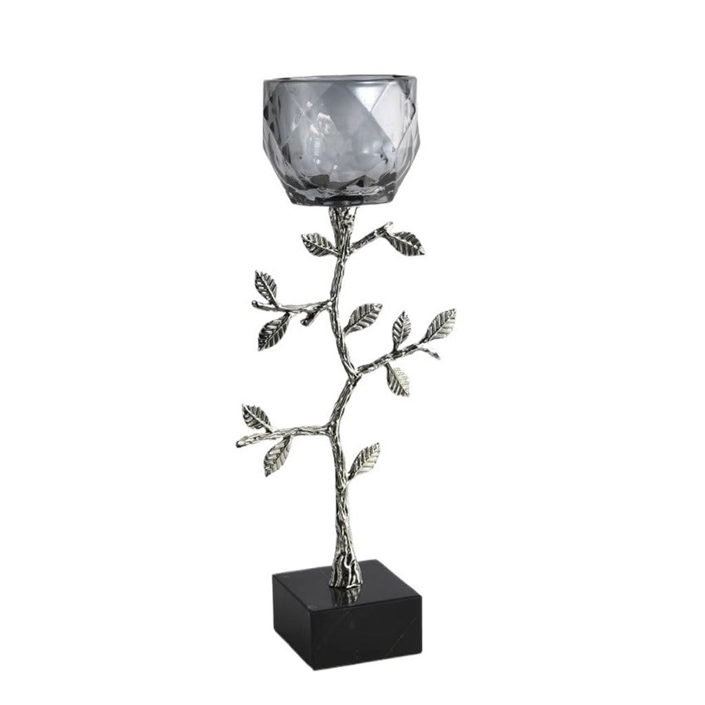 Candle Holder Household Glass Candle Holder Ornaments Living Room Desktop Romantic Aromatherapy Decoration Decorate Candlestick(B)