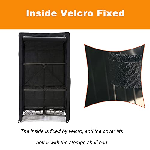 Storage Shelf Cart Cover,Waterproof Storage Shelving Unit Cover Protective Storage Rack Dust Cover Fits Up To 4-5 Tier Multipurpose Shelf Warehouse Basement Kitchen Living Room (36 X 18 X 72 Inch) #TOP3