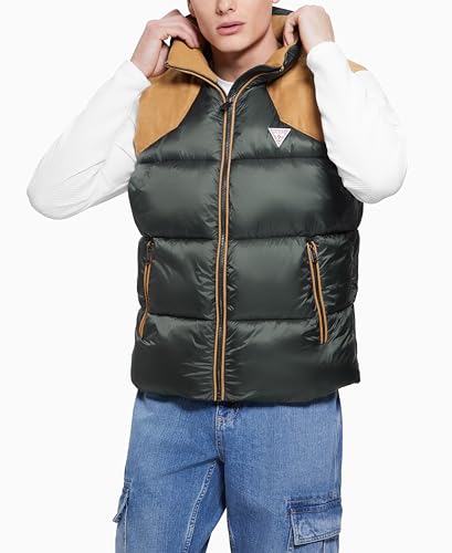 GUESS Men's Yann Fabric Block Puffer Vest2