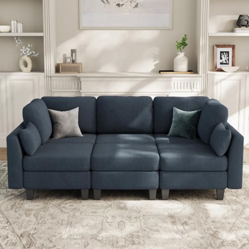 Image of Sectional Sleeper Sofa 6 Seaters Modular Sleeper Sofa Couch
