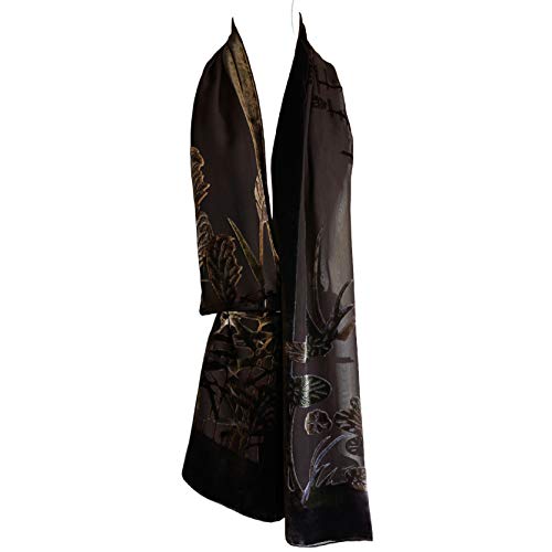 Silk Base Burn-out Velvet Shawl, 72