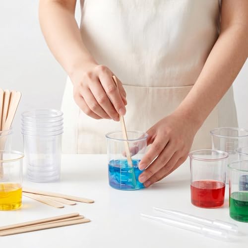 10 Vasos medidores plásticos desechables 100 ml miniatura 6