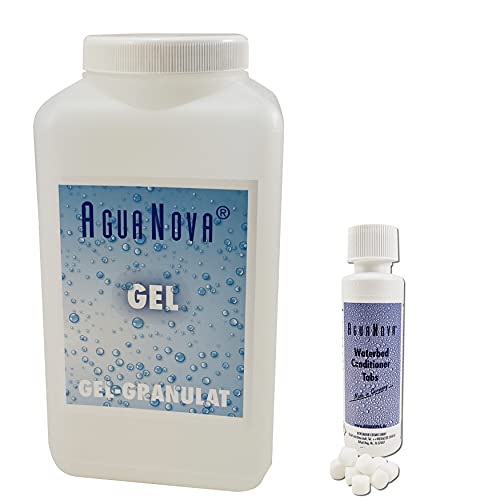 A.N. AGUA NOVA Wasserkern Vergelung in Wasserbetten, Gelbetten - Wasserbett Gel Granulat Pulver + 40x Agua Nova Wasserbett Konditionierer Conditioner Tabs Tabletten(1.25)