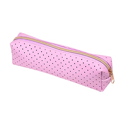 Estojo PU Pastel Perfurado 1 Zíper Lilás, BRW