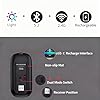 Wowssyo Mouse senza fili USB 2,4 GHz Mouse Bluetooth Mouse 1600 DPI Optical Tracking, Ricaricabile LED Dual Mode Mouse per laptop, PC, iOS, Android, iPad, Windows - Grigio