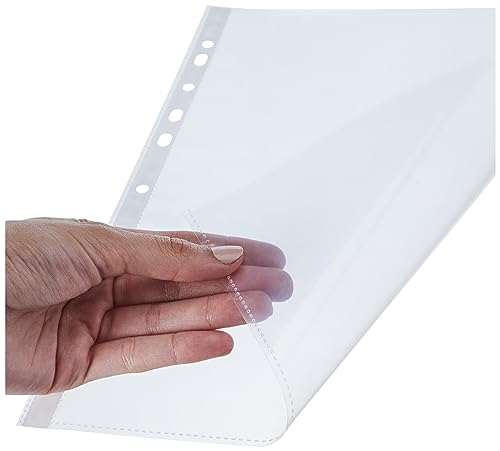 Amazon Brand - Solimo Sheet Protectors, Top-Load, 11 Holes (A4, 200 Micron, Set of 50) - Image 2