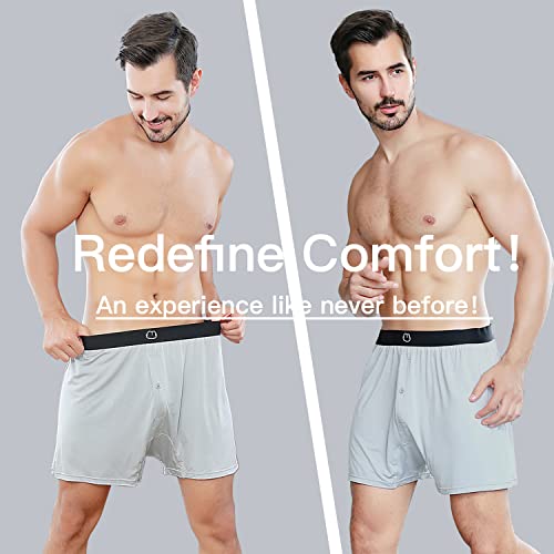 Mens Underwear Bamboo Rayon Boxer Shorts Boxers for Men Cool Breathable 4 Pack2
