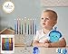 The Dreidel Company Dripless Hanukkah Candles, Multicolored Striped Deluxe Tapered Decorations, Chanukkah Menorah Candles for All 8 Nights of Chanukah (Single-Pack)