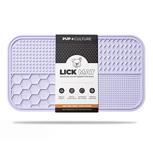 Pup Culture Dog Lick Mat for Dogs, Feeding Pad for Anxious Pets Plus 4 Different Puzzles for Mental Stimulation for Dogs - Supports Mental, Dental, and Digestive Health, Bite Resistant and Heavy Duty