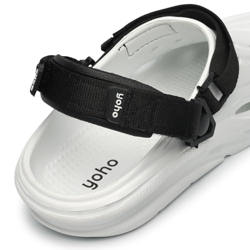 Image of YOHO Dual Hacker Clogs for Men & Boys | Waterproof Monsoon Footwear & Rainy Sandals | Adjustable Strap