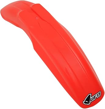 UFO Plastic Universal Supermoto Front Fender - Design 1 - 00-12 CR Red , Color Red