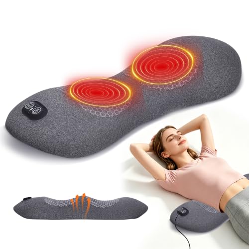 Kaaeiccr Lower Back Massager, Heat Vibration Lumbar Support Pillow | 3-In-1 Stre...