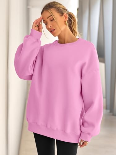 Image of EFAN Womens Oversized Sweatshirt Crewneck Sweater Casual Fall Outfits 2026 | Fleece Lined Stretchy Hoodies Basic Comfort Clothes Loose Maternity Workout Gym Lounge Wear Winter Airport Fashion